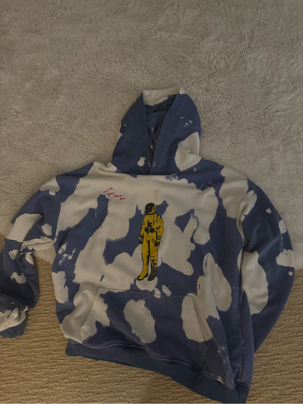 Travis Scott Navy & Cream Hooded Sweatshirt